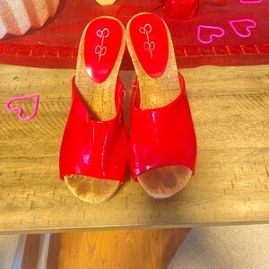 Red Women's Slide Sandals